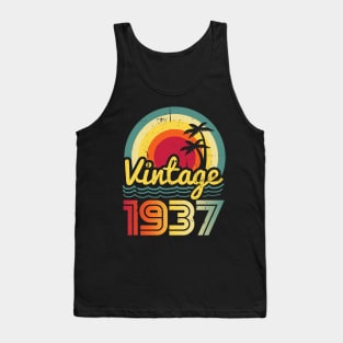 Vintage 1937 Made in 1937 86th birthday 86 years old Gift Tank Top